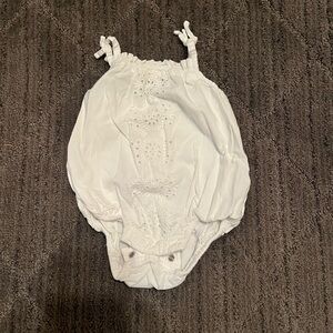 Old Navy White Eyelet Baby Girl Romper 0-3M